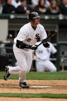 CHICAGO - APRIL 29:  A.J. Pierzynski #12 of the Chicago White Sox bats against the Seattle Mariners during the game on April 29, 2009 at U.S. Cellular Field in Chicago, Illinois. (Photo by Jonathan Daniel/Getty Images) 