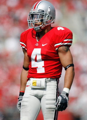 COLUMBUS, OH - SEPTEMBER 20: Kurt Coleman #4 of the Ohio State Buckeyes walks on the field during the game against the Troy Trojans on September 20, 2008 at Ohio Stadium in Columbus, Ohio. Ohio State won the game 28-10. (Photo by Gregory Shamus/Getty Imag
