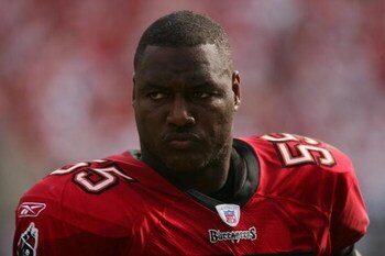 TAMPA, FL - DECEMBER 31:  Linebacker Derrick Brooks #55 of the Tampa Bay Buccaneers looks on against the Seattle Seahawks at Raymond James Stadium on December 31, 2006 in Tampa, Florida. The Seahawks defeated the Bucs 23-7. (Photo by Scott Halleran/Getty 