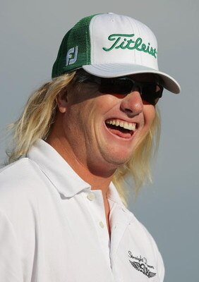 LA QUINTA, CA - JANUARY 16:  Charley Hoffman smiles after making a putt during the first round of the 49th Bob Hope Chrysler Classic at the Silverrock Resort on January 16, 2008 in La Quinta, California.  (Photo by Harry How/Getty Images)