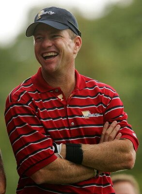 MONTREAL, QC - SEPTEMBER 26:  Scott Verplank of the U.S. Team smiles during practice prior to the start of The Presidents Cup at The Royal Montreal Golf Club on September 26, 2007 in Montreal, Quebec, Canada.  (Photo by Streeter Lecka/Getty Images)