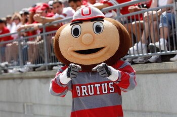 COLUMBUS, OH - SEPTEMBER 06: Brutus,mascot of the Ohio State Buckeyes cheers during the game against the Ohio Bobcats at Ohio Stadium on September 6, 2008 in Columbus, Ohio.  (Photo by Kevin C. Cox/Getty Images)