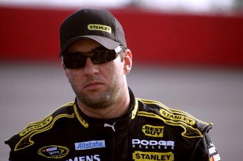 DARLINGTON, SC - MAY 08:  Elliott Sadler, driver of the #19 Stanley Tools Dodge, stands on the grid during qualifying for the NASCAR Sprint Cup Series Southern 500 on May 8, 2009 at Darlington Raceway in Darlington, South Carolina.  (Photo by Jerry Markla