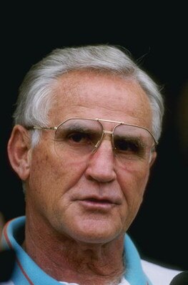 May 1995:  Head coach Don Shula of the Miami Dolphins during the Dolphins training camp in Miami, Florida. Mandatory Credit: Simon Bruty  /Allsport