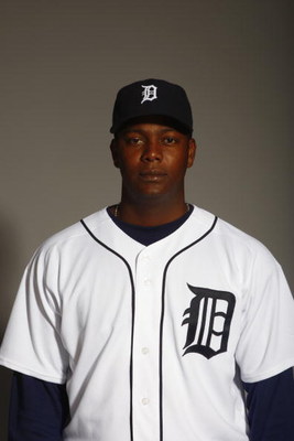 LAKELAND, FL - FEBRUARY 23:  Edgar Renteria of the Detroit Tigers poses for a portrait during Photo Day on February 23, 2008 at Joker Marchant Stadium in Lakeland, Florida. (Photo by: Nick Laham/Getty Images) 