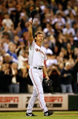 SEATTLE  - MAY 22:  Starting pitcher Randy Johnson #51 of the San Francisco Giants acknowledges the crowd after coming out of the game in the sixth inning against the Seattle Mariners on May 22, 2009 in Seattle, Washington. (Photo by Otto Greule Jr/Getty 