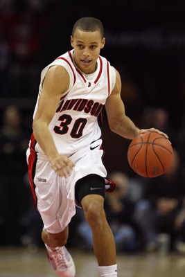 CHARLOTTE, NC - DECEMBER 6: Stephen Curry #30 of the Davidson Wildcats drives during the game against the North Carolina State Wolfpack at Time Warner Cable Arena on December 6, 2008 in Charlotte, North Carolina. (Photo by Streeter Lecka/Getty Images)