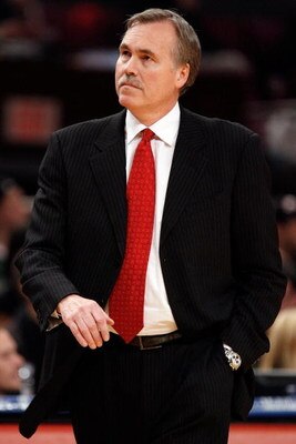 NEW YORK - OCTOBER 21:  HeadcCoach Mike D'Antoni of the New York Knicks walks the bench during the first half of a pre-season game against the Boston Celtics at Madison Square Garden on October 21, 2008 in New York City. NOTE TO USER: User expressly ackno