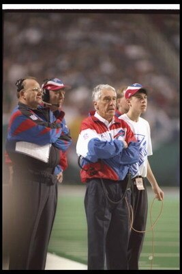 30 Jan 1994:  Buffalo Bills head coach Marv Levy looks on during Super Bowl XXVIII against the Dallas Cowboys at the Georgia Dome in Atlanta, Georgia.  The Cowboys won the game, 30-13. Mandatory Credit: Rick Stewart  /Allsport