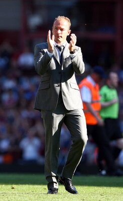 BIRMINGHAM, ENGLAND - MAY 24:  Newcastle United manager Alan Shearer applauds the crowd after Newcastle United were relegated after 0-1 defeat to Aston Villa during the Barclays Premier League match between Aston Villa and Newcastle United at Villa Park o