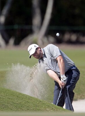 AVONDALE, LA - APRIL 23:   Steve Marino hits from the sand on the 7th hole during the first round of the Zurich Classic at TPC Louisiana on April 23, 2009 in Avondale, Louisiana. (Photo by Dave Martin/Getty)