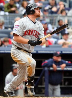 NEW YORK - MAY 17:  Jason Kubel #16 of the Minnesota Twins bats against the New York Yankees on May 17, 2009 at Yankee Stadium in the Bronx borough of New York City. The Yankees defeated the Twins 3-2 in ten innings.  (Photo by Jim McIsaac/Getty Images)