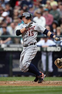 SEATTLE - APRIL 19:  Brandon Inge #15 of the Detroit Tigers bats against the Seattle Mariners during the game on April 19, 2009 at Safeco Field in Seattle, Washington. (Photo by Otto Greule Jr/Getty Images)