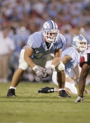 CHAPEL HILL, NC - OCTOBER 9:  Madison Hedgecock #44 of the North Carolina Tar Heels prepares for the snap during the game against the North Carolina State Wolfpack on October 9, 2004 at Kenan Stadium Stadium in Chapel Hill, North Carolina. North Carolina 