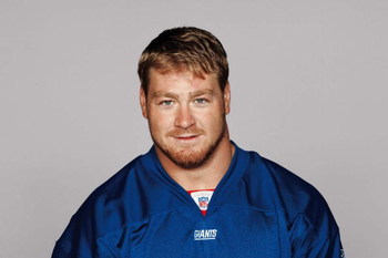 EAST RUTHERFORD, NJ - 2008: Jeremy Shockey of the New York Giants poses for his 2008 NFL headshot at photo day in East Rutherford, New Jersey. (Photo by Getty Images)