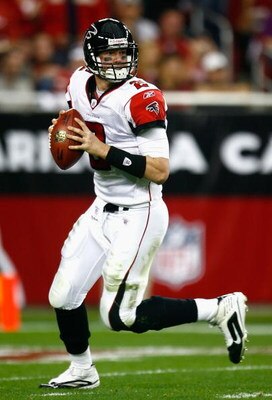 GLENDALE, AZ - JANUARY 03:  Quarterback Matt Ryan #2 of the Atlanta Falcons drops back to pass in the NFC Wild Card Game against the Arizona Cardinals on January 3, 2009 at University of Phoenix Stadium in Glendale, Arizona. The Cardinals defeated the Fal