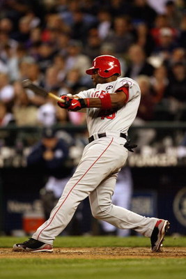 SEATTLE - MAY 21: Torii Hunter #48 of the Los Angeles Angels of Anaheim bats against the Seattle Mariners during the game on May 21, 2009 in Seattle, Washington. (Photo by Otto Greule Jr/Getty Images)