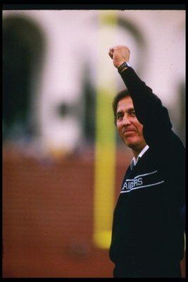 6 Dec 1987:  Los Angeles Raiders head coach Tom Flores looks on during a game against the Buffalo Bills at the Los Angeles Memorial Coliseum in Los Angeles, California.  The Raiders won the game, 34-21. Mandatory Credit: Mike Powell  /Allsport