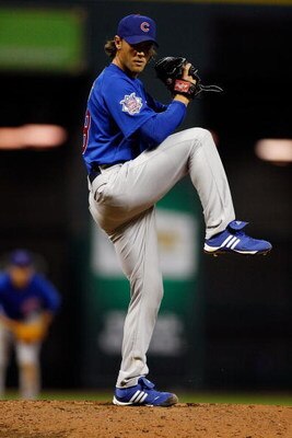 HOUSTON - APRIL 06:  Neal Cotts #48 of the Chicago Cubs throws a pitch against the Houston Astros during the Opening Day game on April 6, 2009 at Minute Maid Park in Houston, Texas.   The Cubs defeated the Astros 4-2.  (Photo by Chris Graythen/Getty Image
