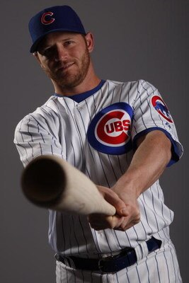MESA, AZ - FEBRUARY 25:  Koyie Hill #55 of the Chicago Cubs poses for a photo during Spring Training Photo Day on February 25, 2008 in Mesa, Arizona.  (Photo by Chris Graythen/Getty Images)