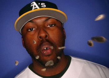 PHOENIX - FEBRUARY 24:  Milton Bradley #22 of the Oakland Athletics poses for a portrait during spring training Photo Day at Papago Park on February 24, 2007 in Phoenix, Arizona.  (Photo by Jed Jacobsohn/Getty Images)