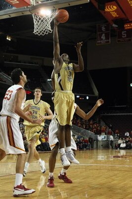 LOS ANGELES - DECEMBER 22:  Gani Lawal #31 of the Georgia Tech Yellow Jackets goes up with the ball against the USC Trojans during the game on December 22, 2008 at the Galen Center in Los Angeles, California. USC won 76-57. (Photo by Stephen Dunn/Getty Im