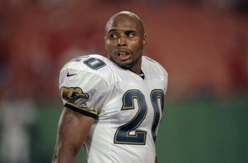 22 Aug 1998:  Safety Donovin Darius #20 of the Jacksonville Jaguars looks on during a pre-season game against the Kansas City Chiefs at the Arrowhead Stadium in Kansas City, Missouri. The Chiefs defeated the Jaguars 22-21.
