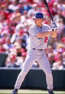 2 Apr 1998:  Outfielder Todd Hollandsworth of the Los Angeles Dodgers in action during a game against the St. Louis Cardinals at Busch Stadium in St. Louis, Missouri. The Cardinals defeated the Dodgers 8-5. Mandatory Credit: Elsa Hasch  /Allsport