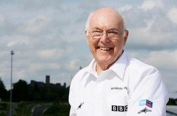 NURBURG, GERMANY - JULY 20:  Formula One commentator Murray Walker poses during practice for the European Grand Prix at Nurburgring on July 20, 2007 in Nurburg, Germany.  (Photo by Mark Thompson/Getty Images)
