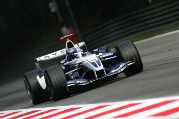 MONZA, ITALY - SEPTEMBER 11: Juan Pablo Montoya of Columbia and BMW Williams in action during the qualifying session for the Italian F1 Grand Prix at the Autodromo Nazionale di Monza Circuit on September 11, 2004, in Monza, Italy. (Photo by Mark Thompson/