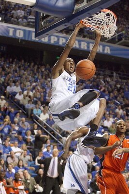 LEXINGTON, KY - JANUARY 21: Perry Stevenson #21 of the Kentucky Wildcats makes a dunk during the SEC game against the Auburn Tigers at Rupp Arena on January 21, 2009 in Lexington, Kentucky.  (Photo by Andy Lyons/Getty Images)