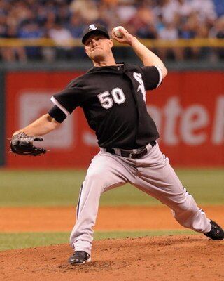 ST. PETERSBURG, FL - APRIL 16:  Pitcher John Danks #50 of the Chicago White Sox starts against the Tampa Bay Rays April 16, 2009 at Tropicana Field in St. Petersburg, Florida.  (Photo by Al Messerschmidt/Getty Images)