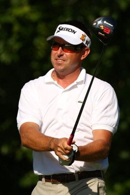 PONTE VEDRA BEACH, FL - MAY 08:  Robert Allenby of Australia hits his tee shot on the fifth hole during the second round of THE PLAYERS Championship on THE PLAYERS Stadium Course at TPC Sawgrass on May 8, 2009 in Ponte Vedra Beach, Florida.  (Photo by Sco