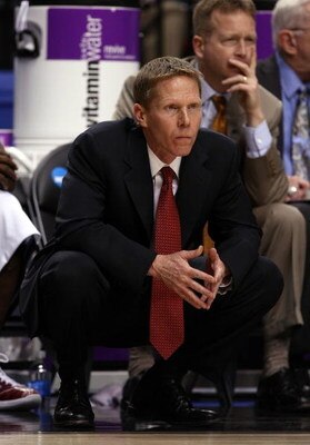 PORTLAND, OR - MARCH 19:  Head coach Mark Few of the Gonzaga Bulldogs looks on while taking on the Akron Zips in the second half during the first round of the NCAA Division I Men's Basketball Tournament at the Rose Garden on March 19, 2009 in Portland, Or