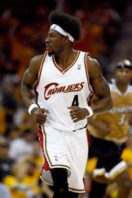 CLEVELAND - APRIL 19:  Ben Wallace #4 of the Cleveland Cavaliers runs upcourt during the game against the Washington Wizards in Game One of the Eastern Conference Quarterfinals during the 2008 NBA Playoffs on April 19, 2008 at Quicken Loans Arena in Cleve