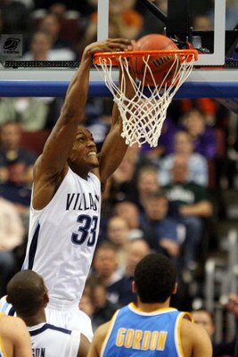 PHILADELPHIA - MARCH 21:  Dante Cunningham #33 of the Villanova Wildcats shoots against the UCLA Bruins during the second round of the NCAA Division I Men's Basketball Tournament at the Wachovia Center on March 21, 2009 in Philadelphia, Pennsylvania.  (Ph
