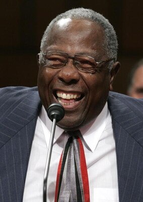 WASHINGTON - SEPTEMBER 28:  Baseball Hall of Famer Hank Aaron testifies before the Senate Commerce, Science and Transportation Committee during a hearing on S.1114, the 'Clean Sports Act' and S.1334, the 'Professional Sports Integrity and Accountability A