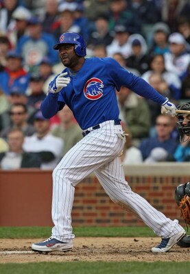 CHICAGO - MAY 27: Milton Bradlery #21 of the Chicago Cubs hits the ball against the Pittsburgh Pirates on May 27, 2009 at Wrigley Field in Chicago, Illinois. The Cubs defeated the Pirates 5-2.  (Photo by Jonathan Daniel/Getty Images)