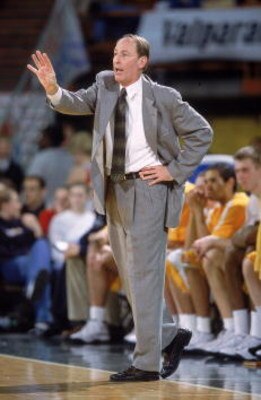 24 Nov 2000:   Head Coach Homer Drew of the  Valparaiso Crusaders  watches the action from the bench during the Great Alaska Shootout against the Missouri Tigers at the Sullivan Arena in Anchorage, Alaska. The Tigers defeated the Crusaders 77-61. Mandator