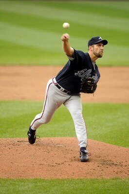 WASHINGTON - APRIL 12:  John Smoltz #29 of the Atlanta Braves pitches against the Washington Nationals April 12, 2008 at Nationals Park in Washington, DC.  (Photo by Greg Fiume/Getty Images)