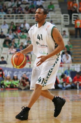ATHENS, GREECE - MAY 04:  Marcus Brown of Unicaja in action during the EuroLeague Final Four Semi Final match between CSKA Moscow and Unicaja at the Oaka Arena on May 4, 2007 in Athens, Greece.  (Photo by Julian Finney/Getty Images)