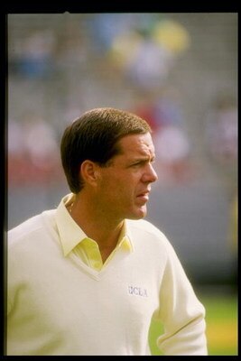 Coach Terry Donahue of the UCLA Bruins watches his players during a game.