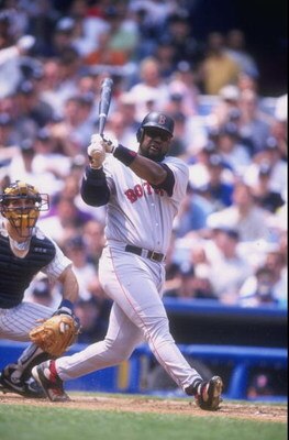 31 May 1998:  Mo Vaughn #42 of the Boston Red Sox in action during a game against the New York Yankees at the Yankee Stadium in Bronx, New York.  The Red Sox defeated the Yankees 13-7. Mandatory Credit: David Seelig  /Allsport