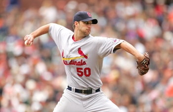 SAN FRANCISCO - MAY 31:  Adam Wainwright #50 of the St. Louis Cardinals pitches against the San Francisco Giants at AT&T Park on May 31, 2009 in San Francisco, California.  (Photo by Ezra Shaw/Getty Images)
