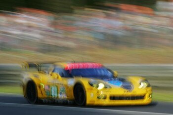 LE MANS, FRANCE - JUNE 13:  Jan Magnussen of Denmark and Corvette Racing drives during the 77th running of the Le Mans 24 Hour race at the Circuit des 24 Heures du Mans on June 13, 2009 in Le Mans, France.  (Photo by Ker Robertson/Getty Images)
