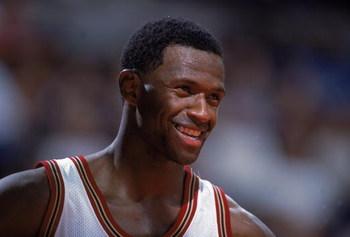 30 Nov 2000:  Antonio McDyess #24 of the Denver Nuggets smiles during the game against the Houston Rockets at the Pepsi Center in Denver, Colorado.  The Nuggets defeated the Rockets 109-105.  NOTE TO USER: It is expressly understood that the only rights A