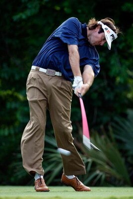 PONTE VEDRA BEACH, FL - MAY 07:  Bubba Watson hits his tee shot on the fifth hole during the first round of THE PLAYERS Championship on THE PLAYERS Stadium Course at TPC Sawgrass on May 7, 2009 in Ponte Vedra Beach, Florida.  (Photo by Jamie Squire/Getty 