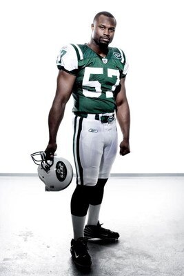 NEW YORK - APRIL 20:  (EDITORS NOTE: IMAGES HAVE BEEN DIGITALLY MANIPULATED) Bart Scott of the New York Jets poses for a portrait on April 20, 2009 in New York, New York.  (Photo by Chris McGrath/Getty Images)