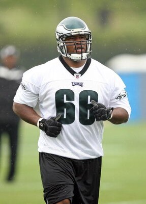 PHILADELPHIA - MAY 1: Defensive lineman Amon Gordon #66 of the Philadelphia Eagles practices during minicamp at the NovaCare Complex on May 1, 2009 in Philadelphia, Pennsylvania. (Photo by Hunter Martin/Getty Images)