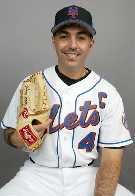PORT ST. LUCIE, FL - FEBRUARY 29: Pitcher John Franco #45 of the New York Mets during Spring Training photo day February 29, 2004 in Port St. Lucie, Florida. (Photo by Eliot J. Schechter/Getty Images)